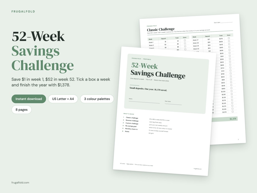 52-Week Savings Challenge