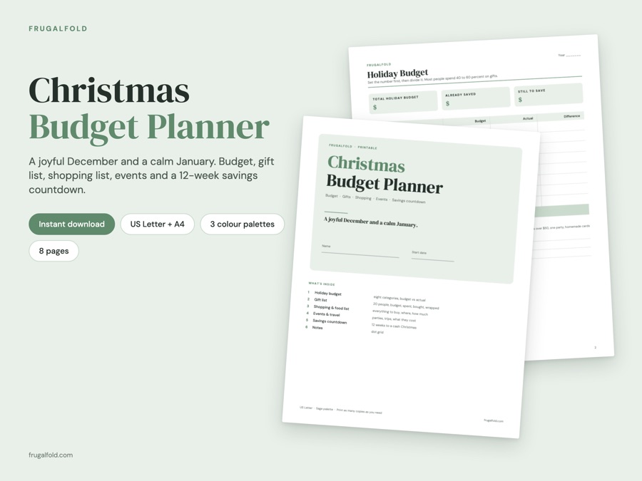 Christmas Budget Planner