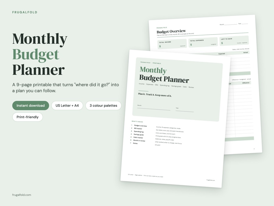 Monthly Budget Planner