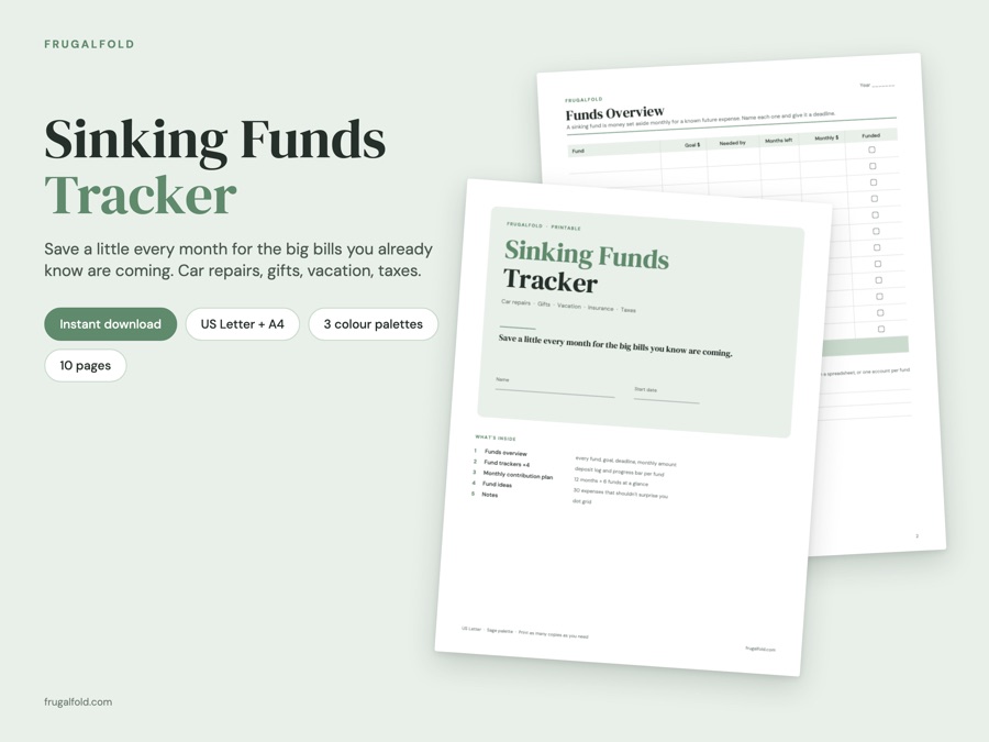 Sinking Funds Tracker